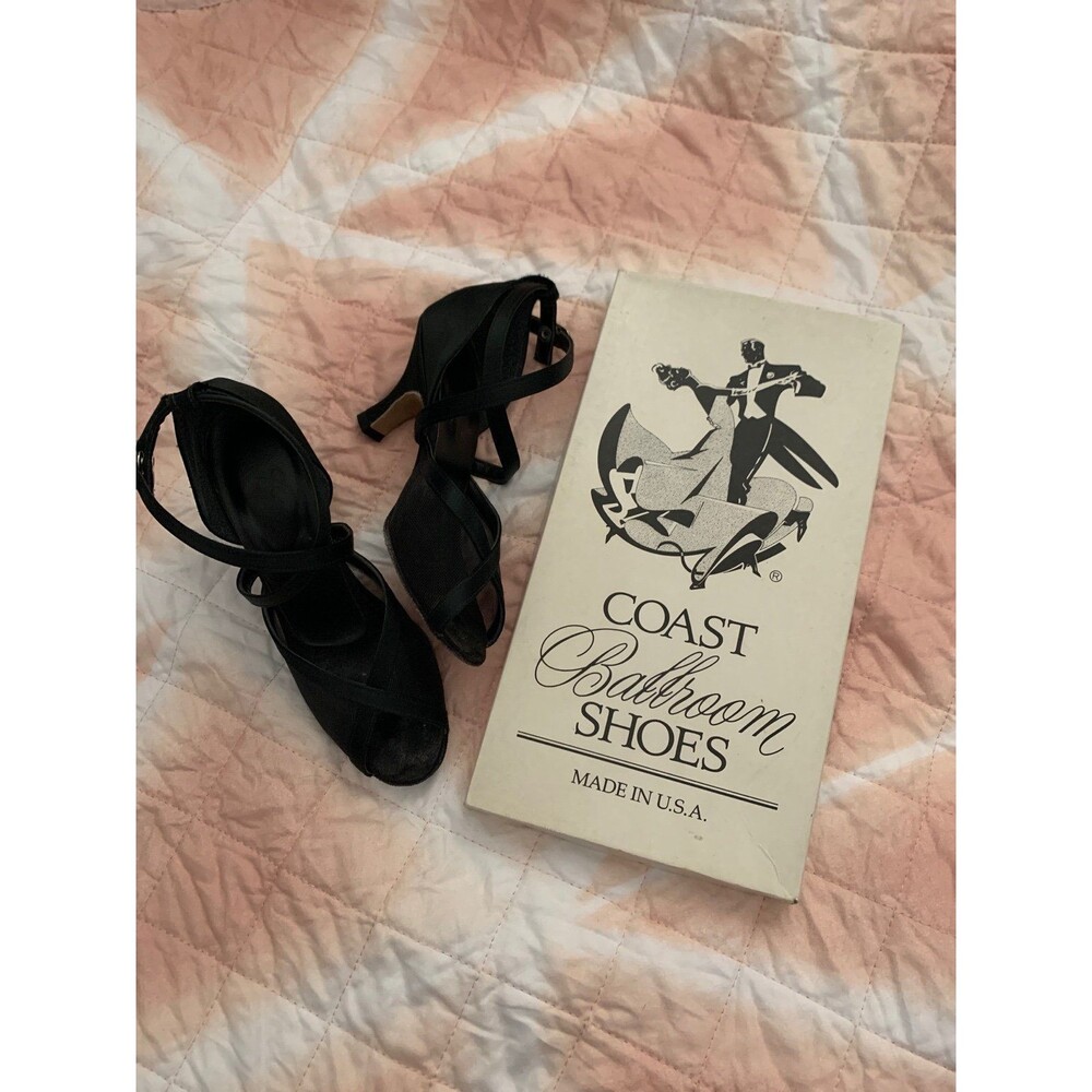 Coast Black Ballroom Dance Shoes size 4 narrow